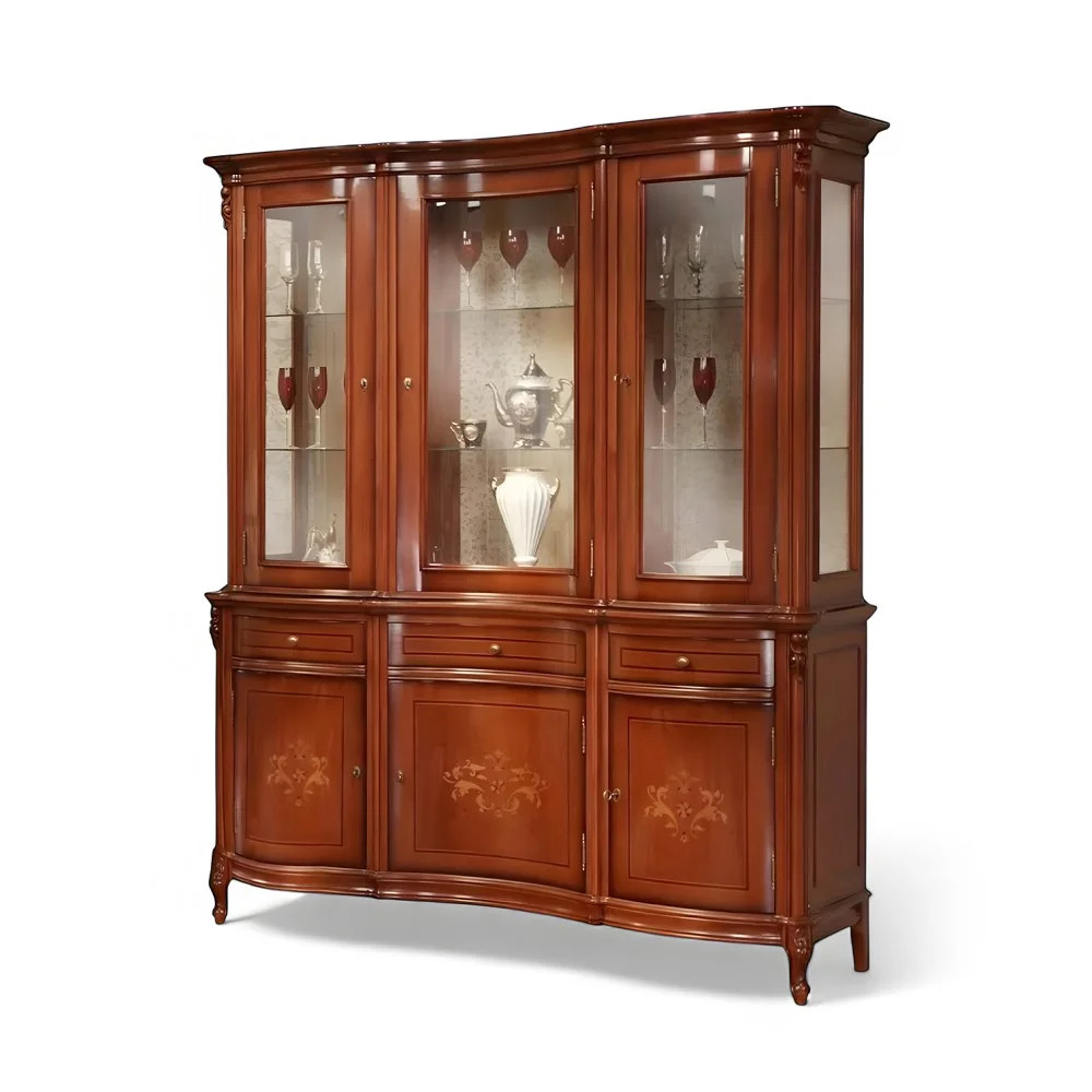 Rustikálna komoda + vitrína Firenze