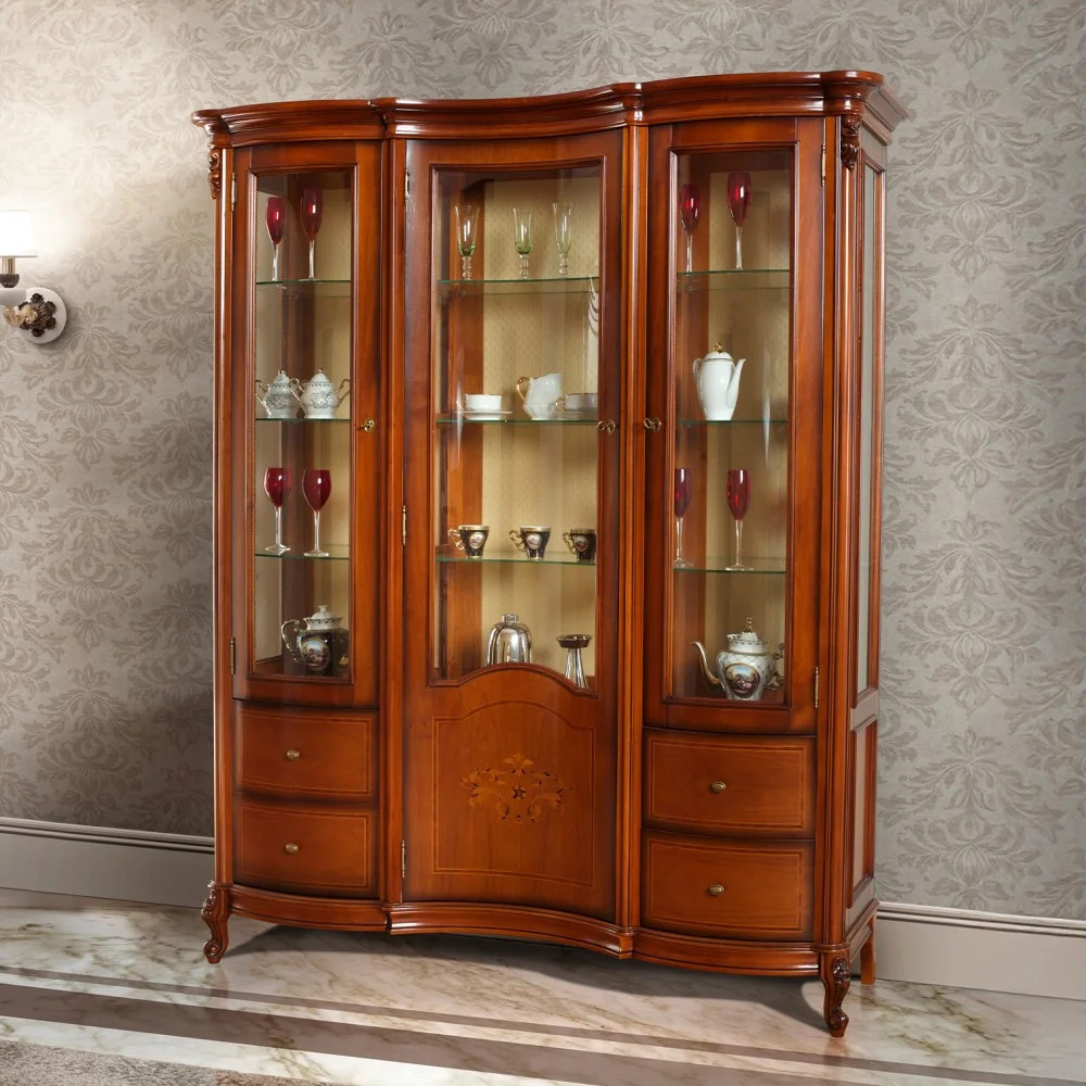 Rustikálna vitrína 3-dverová Firenze